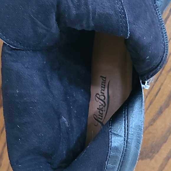 Lucky Brand Nolan Black Leather Moto Boots - Picture 10 of 10